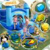 JumpYeah Inflatable Bounce Castle House,Blue Indoor/Outdoor Bouncer with Slide, Castle Spires & Rainbow Decor,127 x 94 x 106 Inches, Backyard Jumper Toy with Blower for Kids 3-10 Year olds view 3