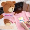 AugFrog 8-Pack Pink Blank T-Shirts for 17-18 Inch Bears | Thick DIY Stuffed Animal Canvas Clothes (Pink) view 3