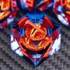 ARUOHHA DND Resin Dice Gazes Eye Dice Blue Red Liquid Core Flaming RPG Sharp Edged Dice Set with Gift Box, Polyhedral D and D Dice Set Compatible with Dungeons Dragons Role Playing Game D20 D6 view 3