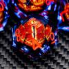 ARUOHHA DND Resin Dice Gazes Eye Dice Blue Red Liquid Core Flaming RPG Sharp Edged Dice Set with Gift Box, Polyhedral D and D Dice Set Compatible with Dungeons Dragons Role Playing Game D20 D6 view 4