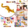 Flavery 3D Printed Dragon - Gold -12 inch 3D Printing Animals Fidget Toy, Surprise Gift for Christmas, Birthday, Easter, Cool Figurine Decor for Kids and Adults, Dragon Lovers view 4