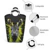YPPAHHHH Laundry Hamper Yellow Green Zebra Art Print Laundry Baskets Collapsible Waterproof Washing Clothes Hamper Large Storage Bin with Handles for Bathroom Bedroom Nursery Kid's Room view 4