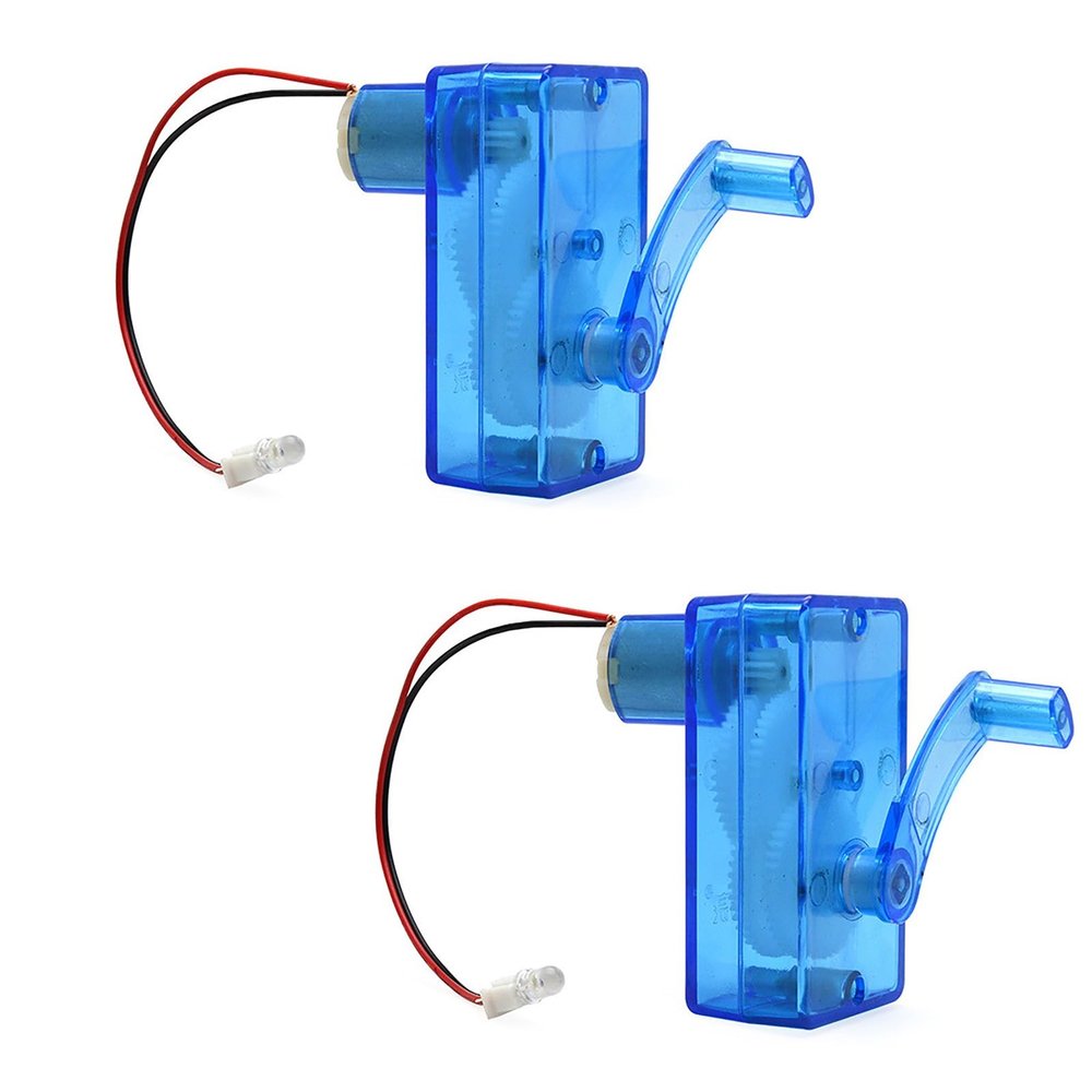 2PCS Mini Hand-Crank Generator DIY Science Experiment Kit  ABS Material, 65cm, Manual Power Generation Model For Creative Projects, Physics Demonstrations, And STEM Learning(2pcs)