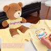 AugFrog 8-Pack Yellow Blank T-Shirts for 17-18 Inch Bears | Thick DIY Stuffed Animal Canvas Clothes (Yellow) view 3