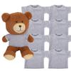 AugFrog 8 - Pack Gray Blank T - Shirts for 17 - 18 Inch Bears | Thick DIY Stuffed Animal Canvas Clothes (Gray) view 1