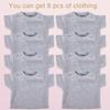 AugFrog 8 - Pack Gray Blank T - Shirts for 17 - 18 Inch Bears | Thick DIY Stuffed Animal Canvas Clothes (Gray) view 2