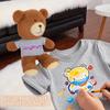 AugFrog 8 - Pack Gray Blank T - Shirts for 17 - 18 Inch Bears | Thick DIY Stuffed Animal Canvas Clothes (Gray) view 3