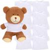 AugFrog 8 - Pack White Blank T - Shirts for 17 - 18 Inch Bears | Thick DIY Stuffed Animal Canvas Clothes (White) view 1