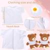 AugFrog 8 - Pack White Blank T - Shirts for 17 - 18 Inch Bears | Thick DIY Stuffed Animal Canvas Clothes (White) view 4