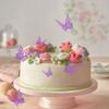 12 Pcs Purple Butterfly Cake Toppers 3D Hollow-out Butterflies Cake Decorations in 3 Sizes Multifunction Butterfly Wall Decor for Birthday Wedding Anniversary Party Supplies view 3
