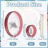 OLYCRAFT 2Pcs Ocean Drums with 2Pcs Wood Drumstick 4/10 Inch Wave Bead Drums Sea Sound Drum with Wave Beads Sea Sound Musical Percussion Instrument for Home SuppliesRed view 2