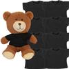 AugFrog 8 - Pack Black Blank T - Shirts for 17 - 18 Inch Bears | Thick DIY Stuffed Animal Canvas Clothes (Black) view 1