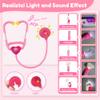 PJG Doctor Kit for Toddlers 3-5, Pretend Doctor Kids Play Set with Stethoscope Ages 3-6 ,Doctor Kit Toys for 2 3 4 5 6 Year Old Girls Boys Girls for Christmas / Birthday Gift, Pink view 3