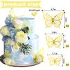 12 Pcs Butterfly Cake Decorations Gold 3D Butterfly Cake Toppers Butterfly Theme Cake Decor for Baby Shower Birthday Wedding Dessert Table Party Supplies view 4