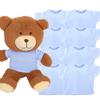 AugFrog 8 - Pack Light Blue Blank T - Shirts for 17 - 18 Inch Bears | Thick DIY Stuffed Animal Canvas Clothes (Blue) view 1