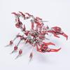 3D Metal Puzzles for Adults, Mechanical Red Scorpion King DIY Assembly Model Kit, 300+ PCS Steampunk Insect Brain Teaser Puzzles Creative Desk Ornament view 3