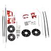 FLMLF Front Rear Cable Brake System Wire Brakes Kit for 1/5 HPI ROFUN BAHA ROVAN KM Baja 5B 5T 5SC Rc Car Parts (Red) view 3
