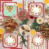 100 Christmas Party Paper Plates Napkins and Cups Set Gingerbread Disposable Dinnerware Set view 3