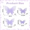 10 Pcs Butterfly Cake Toppers Purple Gradient Cake Decorations for Butterfly Theme Baby Shower Wedding Ladies Birthday Party Supplies view 4