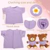 AugFrog 8 - Pack Light Blue Blank T - Shirts for 17-18 Inch Bears | Thick DIY Stuffed Animal Canvas Clothes (Purple) view 4