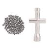 100Pcs Metal M2 Nuts for 1/16 1/18 1/24 RC Car Crawler Axial SCX24 AXI90081 AXI00002 AXI00001 Gladiator Parts(Silver) view 1