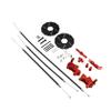 FLMLF Rear Cable Brake System Wire Brakes Kit for 1/5 HPI ROFUN BAHA ROVAN KM Baja 5B 5T 5SC Rc Car Parts (Red) view 1