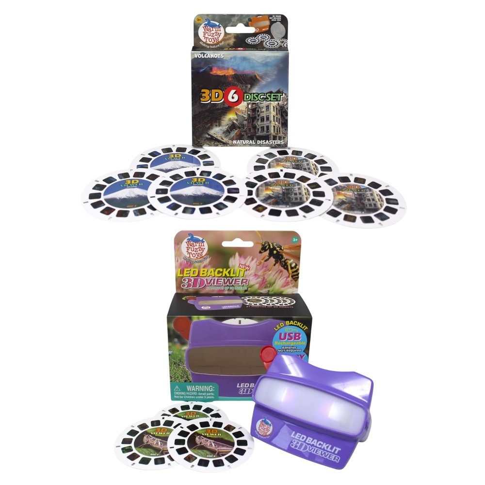WARM FUZZY Toys Slide + Insects LED 3D Viewer