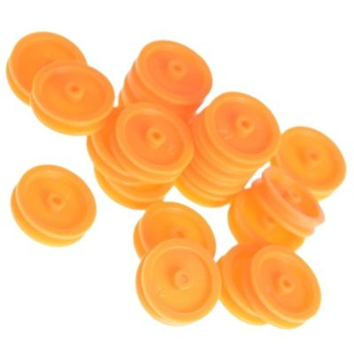 20Pcs/lot 2mm Hole Orange Plastic Belt Pulley for DIY RC Toy Car Airplane Accessories