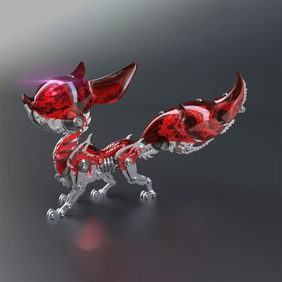 3D Metal Puzzle Animals Model Kit - Linglong Fox Mechanical 3D Assembly Model, Creative Jigsaw Puzzles Desk Ornament Gift for Adult (339 Pieces)