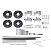 FLMLF Front Rear Cable Brake System Wire Brakes Kit for 1/5 HPI ROFUN BAHA ROVAN KM Baja 5B 5T 5SC Rc Car Parts (Silver) view 1