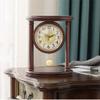 YWMLFZ Solid Wood Desk Clock, Home Desktop Decoration, Desk Clock, Living Room, Silent Swing Clock view 3