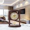 YWMLFZ Solid Wood Desk Clock, Home Desktop Decoration, Desk Clock, Living Room, Silent Swing Clock view 4