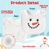 2ooya Christmas Cotton Baby Bibs - 3Pcs Snowman Penguin Toddler Feeding Bibs with Resin Buttons Infant First Christmas Baby Food Bib Xmas Drooling Eating Teething Keepsake Gift for Newborn 6-12 Months view 3