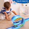Flexible Race Car Track 15 Ft Starter Set with Suction Cups Compatible with Diecast 1/64th Car for Ages 3 & Up Classic Long Rolls Up Portable Racetrack view 4
