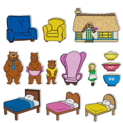 Thryvomniq Goldilocks and The Three Bears Felt Board Stories Toddler Early Storytelling Learning Activities Felt Toys Interactive Play Kit for Kids