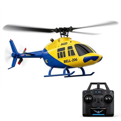 Ssccgym A60 206 Remote Controlled Helicopter Aircraft Plane 4CH RC Heli Aileronless 1/42 Scale 6-Axis Gyroscope Altitude Hold for Adults Beginners/Yellow