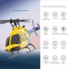 Ssccgym A60 206 Remote Controlled Helicopter Aircraft Plane 4CH RC Heli Aileronless 1/42 Scale 6-Axis Gyroscope Altitude Hold for Adults Beginners/Yellow view 2