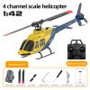 Ssccgym A60 206 Remote Controlled Helicopter Aircraft Plane 4CH RC Heli Aileronless 1/42 Scale 6-Axis Gyroscope Altitude Hold for Adults Beginners/Yellow view 3