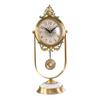 YWMLFZ Copper Clock Clock Table Living Room Bedroom Bedside Table Craft Decoration Ornaments view 1