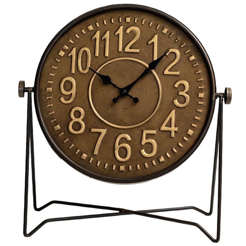 YWMLFZ Industrial Home Clock Ornaments Retro Nostalgic Metal Living Room Creative