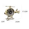 YWMLFZ Retro Nostalgic Iron Art Helicopter Seat Clock Creative Living Room Desk Desktop Pendulum view 2