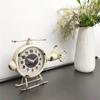 YWMLFZ Retro Nostalgic Iron Art Helicopter Seat Clock Creative Living Room Desk Desktop Pendulum view 3