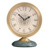 YWMLFZ Copper Clock, Family Living Room, Table Top, Small Desk Clock, Silent Sitting Clock(E) view 1