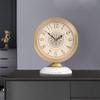 YWMLFZ Copper Clock, Family Living Room, Table Top, Small Desk Clock, Silent Sitting Clock(E) view 3