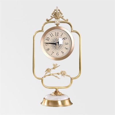 YWMLFZ Clock Craft Decoration Desktop Copper Clock Sitting Room Bedroom Bedside Table Ornaments