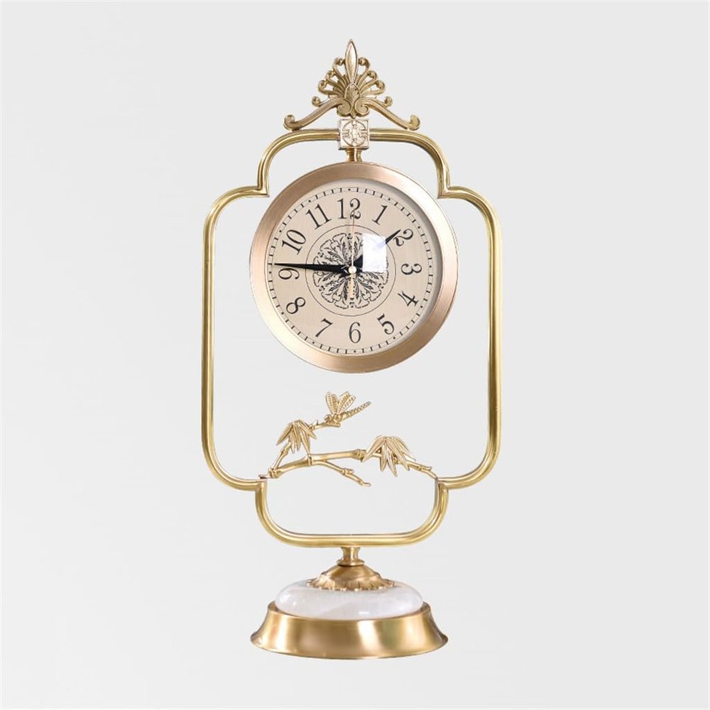 YWMLFZ Clock Craft Decoration Desktop Copper Clock Sitting Room Bedroom Bedside Table Ornaments