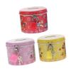 Abaodam 3pcs Metal Coin Bank with Lock Round Tinplate Piggy Money Holder Coin Saving Pot for Secure and Convenient Cash Storage Random Color and Pattern Random Color view 1