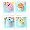 Abaodam 3pcs Metal Coin Bank with Lock Round Tinplate Piggy Money Holder Coin Saving Pot for Secure and Convenient Cash Storage Random Color and Pattern Random Color view 3