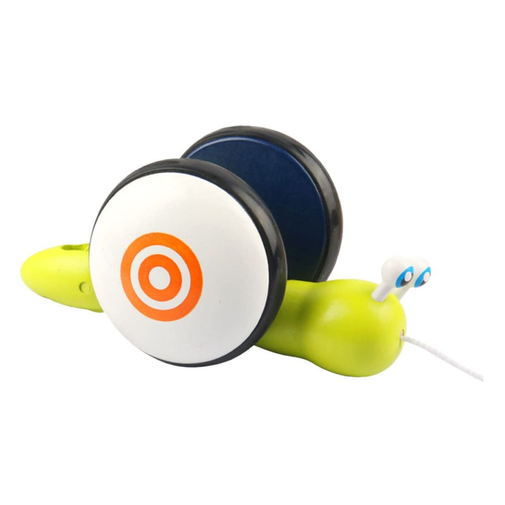 Healifty Wooden Snail Dragging Car for Pull Along Walker Cart Impact Resistant Traction Encourages Walking Skills and Imaginative Play Safe Natural Material