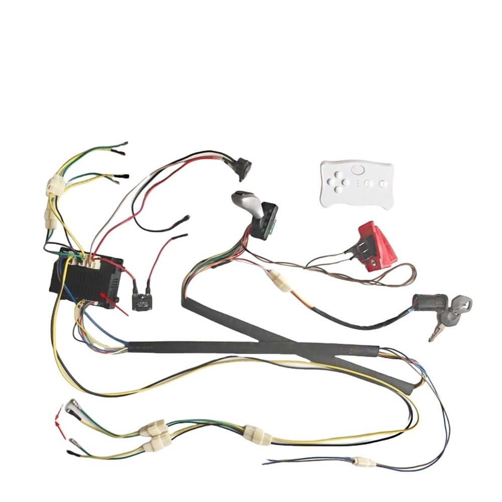 12V 24V 4WD Self-Made High-Power Children Electric Ride on Car Set of Wire Harness 2.4G Remote Control Box Switch Upgrade Kit(12V 40A 4WD)